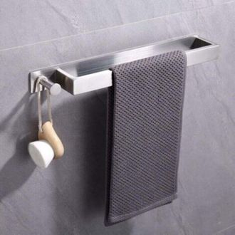 OEM (40 Cm, Cepillado) Toallero De Acero Inoxidable, Soporte Autoadhesivo Para Toallas De Invitados Sin Necesidad De Taladrar, Soporte Adhesivo Para Toall