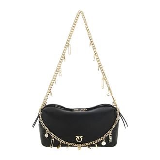 Pinko Borsa a tracolla con catena e charm - - Bags - Donna - Nero - ONE SIZE