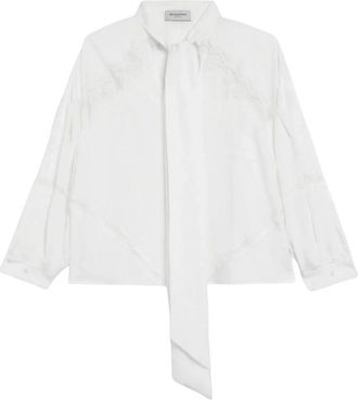 Ermanno Scervino Blouse - Dames - Blouses & Shirts - Wit - Maat: S Zijde