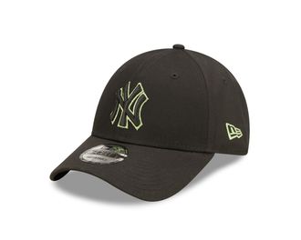 New Era New York Yankees MLB Team Outline Black Green 9Forty Adjustable Cap - One-Size