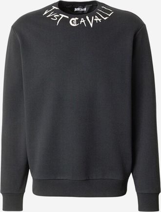 Just Cavalli Felpa Just Cavalli In Cotone Con Logo Sul Collo