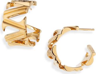 Versace V-Hoop Earrings in Versace Gold at Nordstrom