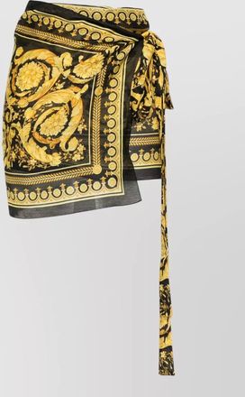 Versace barocco floral wrap tie beach skirt
