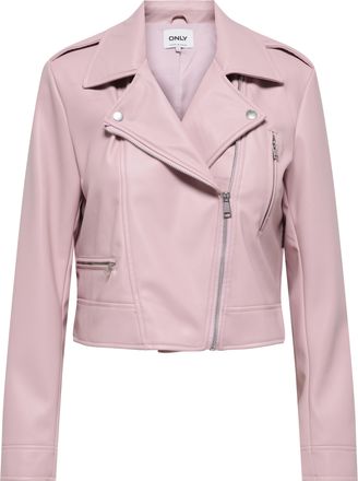 Only Lederimitatjacke ONLY ONLCARMEN FAUX LEATHER BIKER CC OTW, Damen, Gr. XL, burnished lila, Web, Obermaterial: 100% Polyester, unifarben, figurbetont ku