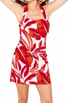 Minkpink Ravelo Halter Mini Dress In Red
