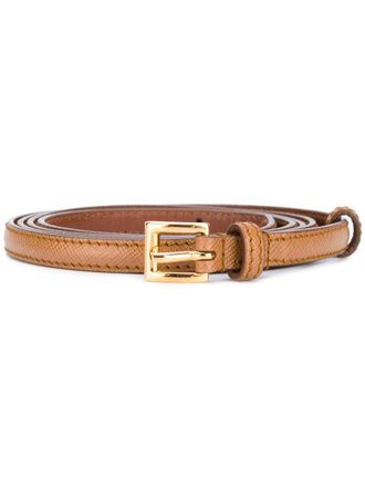 Prada Brown Logo Buckle Belt