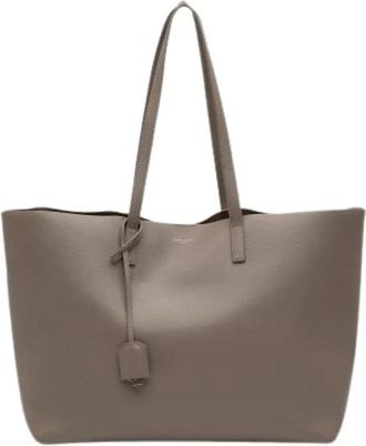 Saint Laurent Pre-owned Tote Bags, female, Brown, Size: ONE SIZE Pre-owned The Large East West Shopping Tote