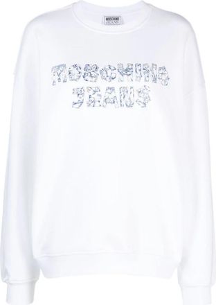 Moschino Jeans Sweaters Wit - Dames - Sweatshirts - Wit - L - Hoodies & sweatvesten