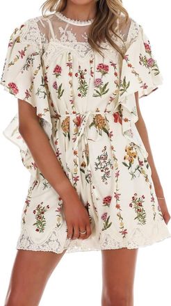 Entro Womens Look At You Floral Mini Dress In Cream