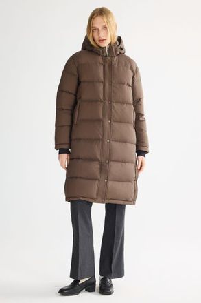 Orolay Puff-O Mid-Length Down Puffer Jacket in Coffee at Nordstrom, Size X-Large