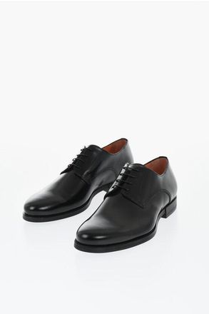 Santoni Leather Derby Shoes FAIZAN with Rubber Sole size 44,5