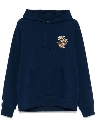 Polo Ralph Lauren logo-embroidered hoodie - Blue