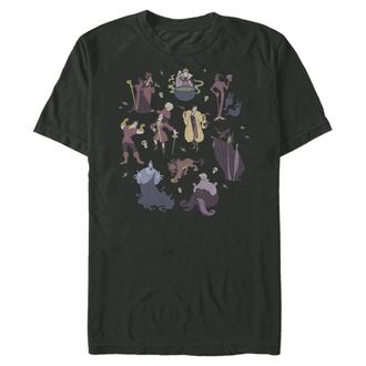 Fifth Sun Disney Villains - Doodle Disney Bad Dudes Mens Crew neck Black L
