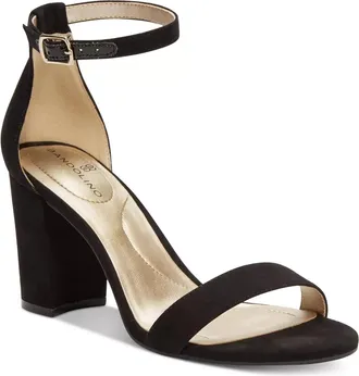 Bandolino Womens Bandolino Armory 2 Strappy Black Faux Suede Dress Sandals LION513
