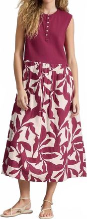 White Stuff Shay Jersey Mix Dress In Pink Multi