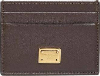 Dolce & Gabbana Portacarte in Pelle di Vitello - - Accessories - Donna - Marrone - ONE SIZE