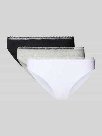 Schiesser Slips im 3er-Pack mit Spitzenbund Modell Rio in Weiss, Gr&ouml;&szlig;e 38