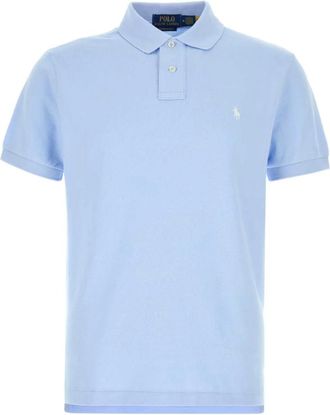 Polo Ralph Lauren Polo Shirts, male, Blue, Size: S Slim-Fit Piqu&eacute; Polo Shirt