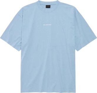 Balenciaga T-Shirts, male, Blue, Size: M Back T-shirt