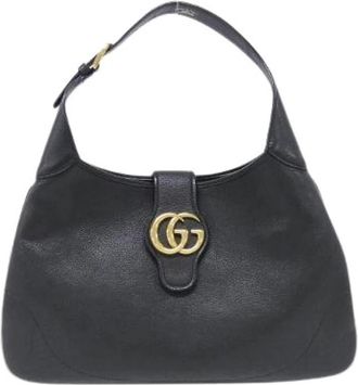 Gucci Pre-owned Aphrodite Leren Schoudertas - Dames - Vintage Schoudertas - Zwart - ONE Size - Leer - Vintage