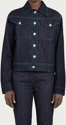Ferragamo Womens Classic Denim Jacket In Blue