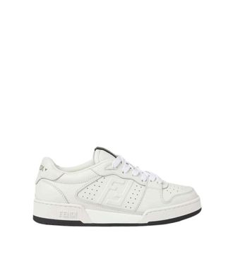 Fendi White Perforated Sneakers