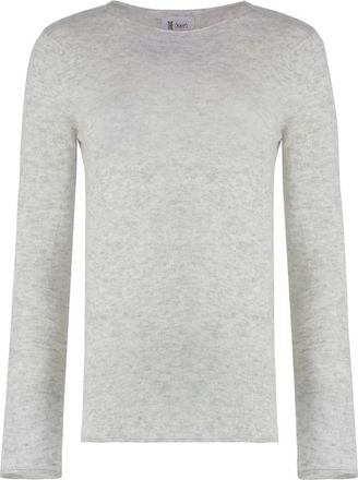THE (ALPHABET) DE (Gebreide) Zijde-cashmere Pullover - Dames - Cashmere truien - Grijs - S - Truien & Vesten
