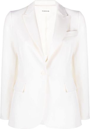 P.A.R.O.S.H. virgin wool-blend single-breasted blazer - women - Acetate/Virgin Wool/Elastane/Viscose - M - White