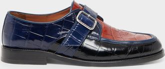 Marni Men & apos;s Crocodile-Embossed Leather Moccasins