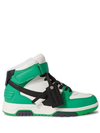 Off-white Out of Office high-top sneakers - men - Calf Leather/Leather/Polyester/Polyester/Rubber - 39 - Green