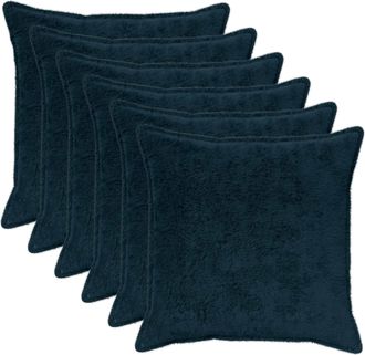 vidaXL Funda De Almohada 6 Uds. Houten Azul Marino 60 X 60 Cm Vidaxl