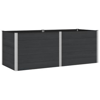 vidaXL Arriate Elevado Negro 250 X 100 X 91 Cm Vidaxl