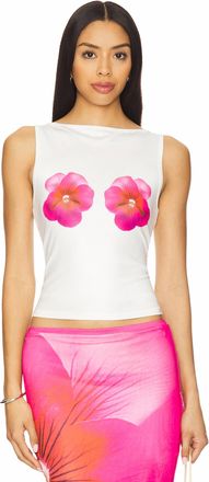 Runaway The Label Primrose Top In Pink Flower/white
