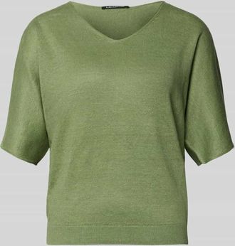 Luisa Cerano Luisa Cerano Relaxed Fit Strickshirt aus reinen Leinen in Strick-Optik in Gruen, Gr&ouml;&szlig;e 34