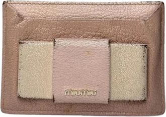Miu Miu Pre-owned Leather Wallet - Dames - Vintage Accessoires - Roze - ONE Size - Leer - Vintage