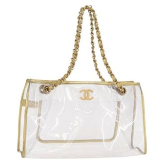 Chanel Pre-owned Tote Bags, female, White, Size: ONE SIZE Pre-owned Vintage Tote Bag