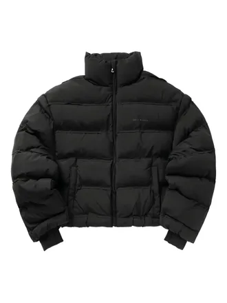 Daily Paper Clothing Cropped donsjack met capuchon - Zwart