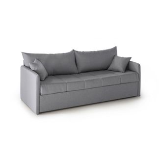 Dmora Dmora - Sof&aacute; Cama 3 Plazas Avellana, Sof&aacute; Convertible Para Sal&oacute;n, Acolchado, Desenfundable, Calidad 100% Made In Italy, 205x86 H80 Cm, Gris