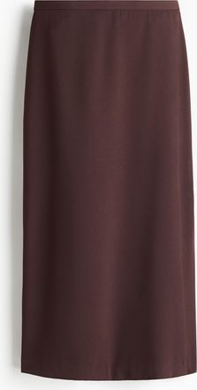 H&M Jupe mit Seitenschlitz - Brown