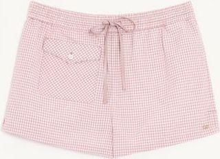 Valentino Check Pattern Shorts Woman PINK/IVORY 36