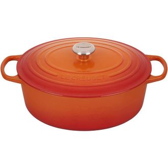LE CREUSET Signature Cocotte Ovalada 33 Cm Naranja Volc&aacute;nica