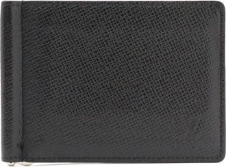 Louis Vuitton Noir Taiga Leather Leather Bill Wallet (Bi-Fold) (Pre-Owned)