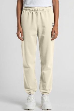 Dalix Heartly Ghost Midweight Relaxed Fleece Track Pants in Butter at Nordstrom, Size Xx-Large