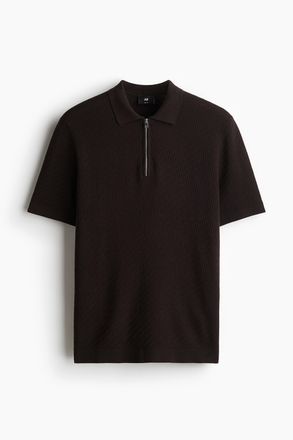 H&M Poloshirt in Slim Fit - Dunkelbraun