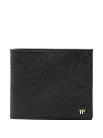 Tom Ford logo bifold cardholder - men - Calf Leather - One Size - Black