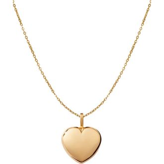 Made by Mary Puffy Heart Charm Necklace in Gold Filled at Nordstrom