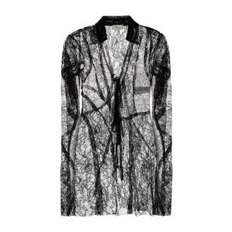Blumarine Shirts, female, Black, Size: XS Camiciapizzon Patch