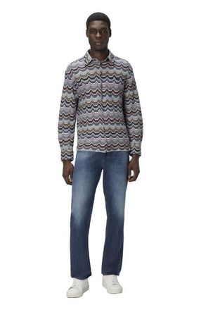 Missoni Long Sleeve Shirt With Geometric Zigzag in Multicoloured at Nordstrom, Size 52 It