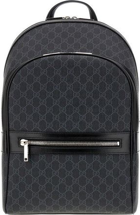 Gucci GG Supreme fabric and leather backpack Man One Size