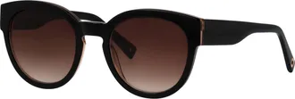 Brendel eyewear Sonnenbrille BRENDEL EYEWEAR Modell 906202, Damen, schwarz, leicht gl&auml;nzend, Sonnenbrillen Sonnenbrille, Form Panto, Logoschriftzug auf B&uuml;gel, Kunstst